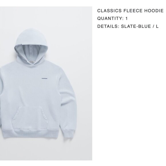 MADHAPPY Slate Blue Classics Fleece Hoodie in Large - Picture 4 of 8